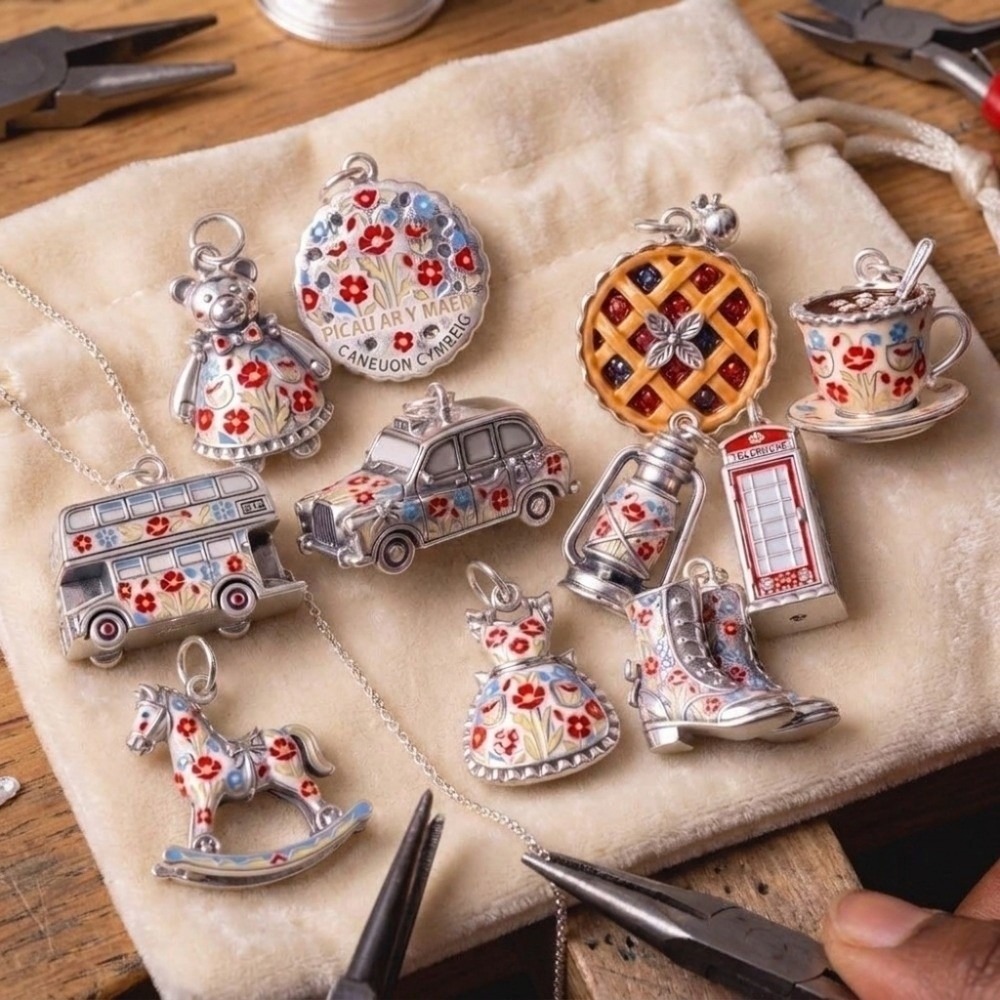 จี้การ์ตูนสแตนเลสสตีล ธีมอังกฤ - Jewelry Making London บทวิจารณ์และราคา