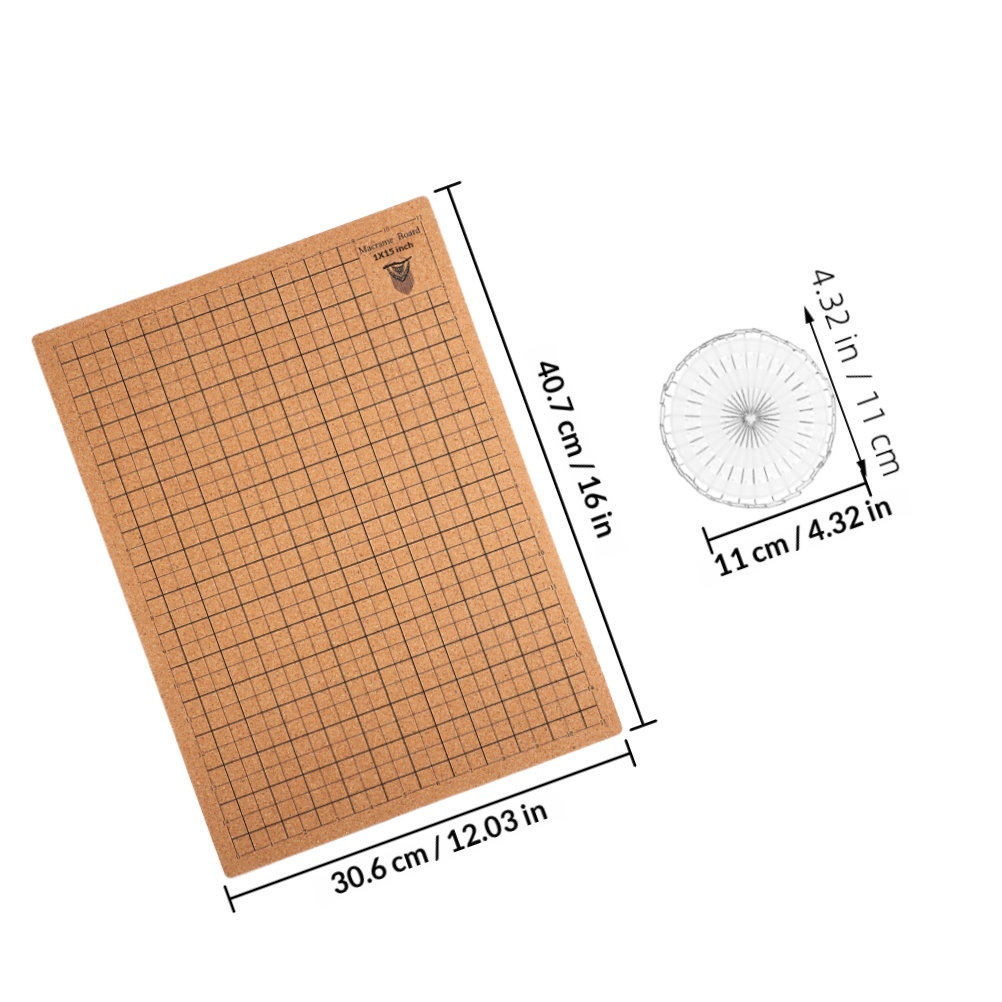 แผ่นไม้ก๊อกมาคราเม่ลายตาราง สำ - Jewelry Making Board บทวิจารณ์และราคา