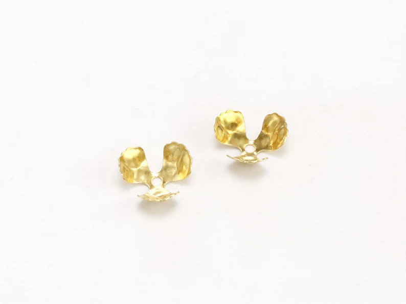 100 ชิ้น ฝาครอบลูกปัดทองเหลือง - Jewelry Making Gemstones บทวิจารณ์และราคา