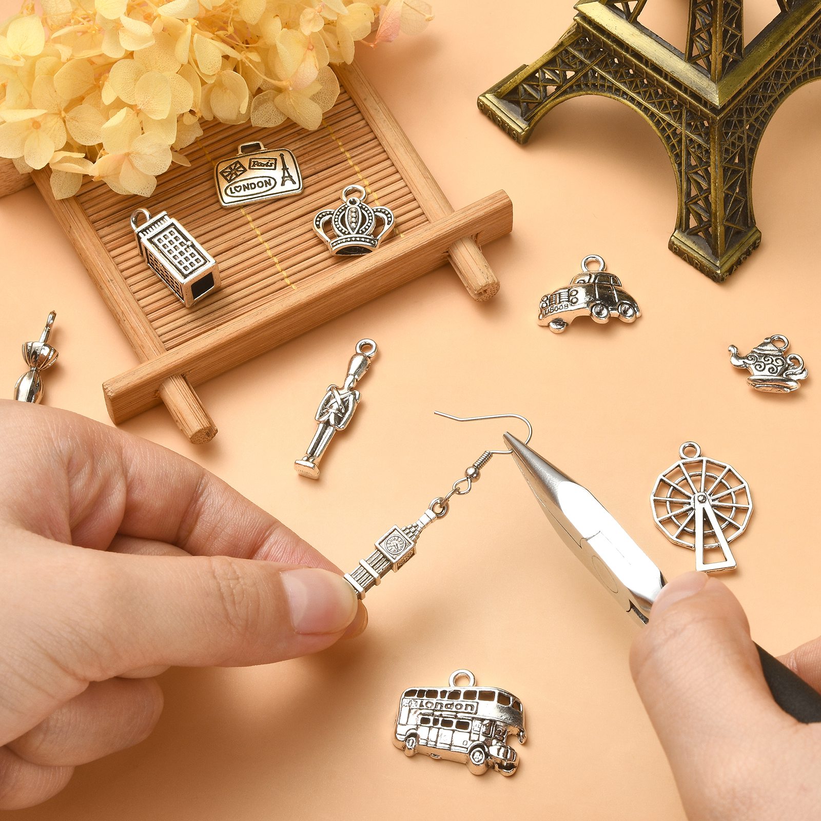 PandaHall ชุดจี้ห้อยธีมลอนดอน  - Jewelry Making London บทวิจารณ์และราคา
