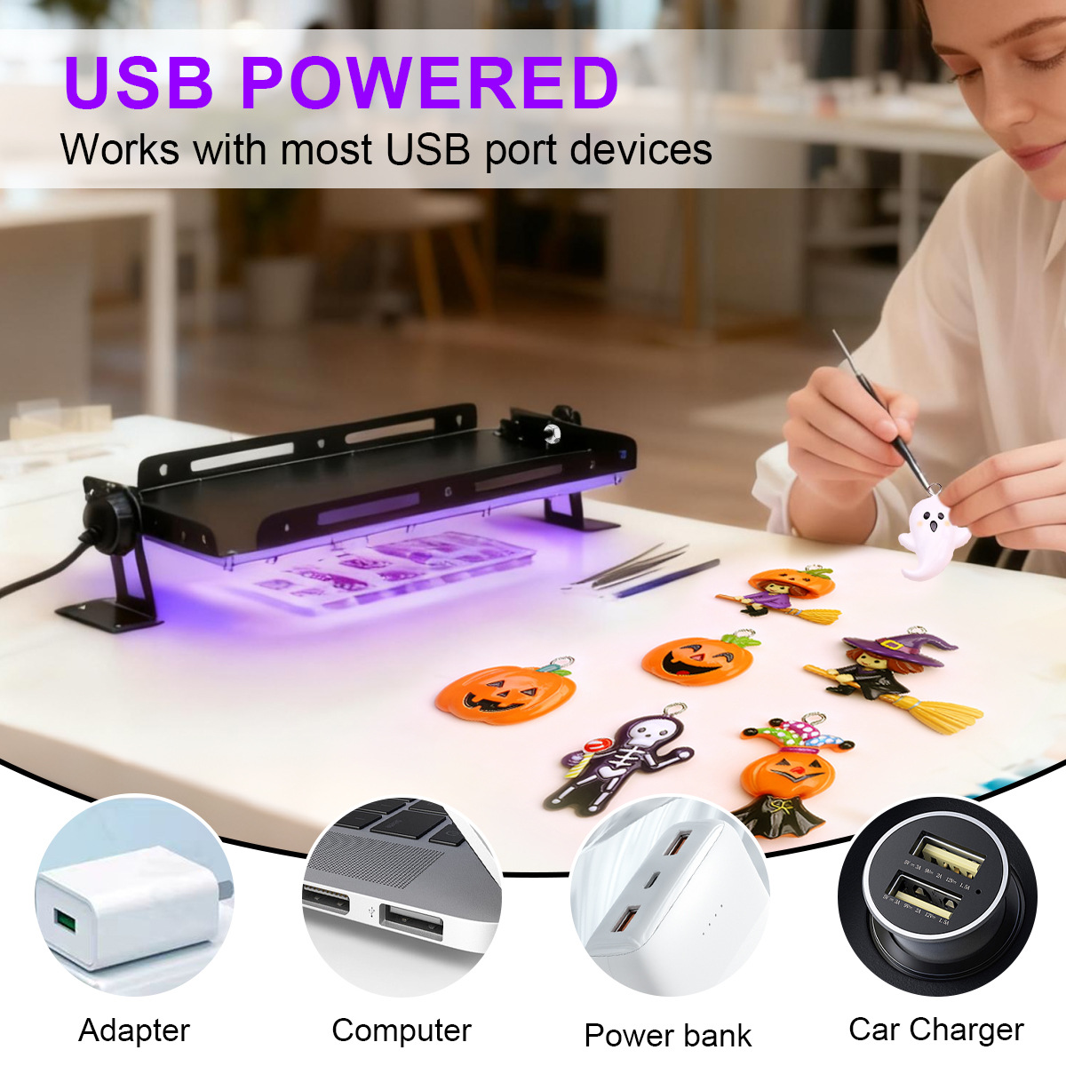 ไฟฉาย UV สำหรับอบเรซินแบบพกพา  - Jewelry Making Dc บทวิจารณ์และราคา