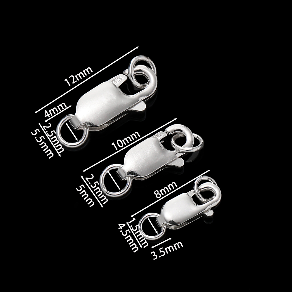 ตัวล็อกแบบก้ามปูเงินแท้ 2 ชิ้น - Lobster Clasp Silver บทวิจารณ์และราคา